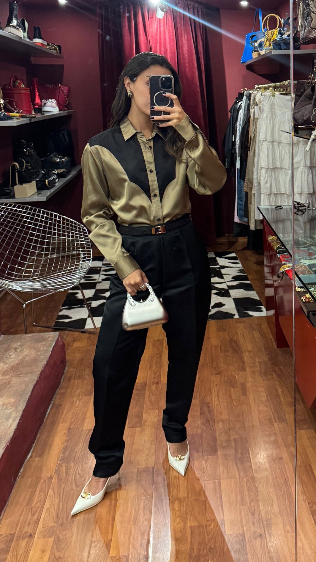 ALBERTA FERRETI TUXEDO PANT