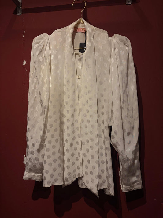 POLKA DOTS SILK BLOUSE