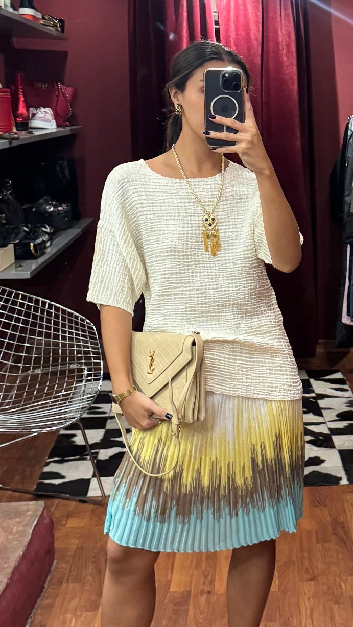 MISSONI SHORT SKIRT WITH VERTICAL PRINT