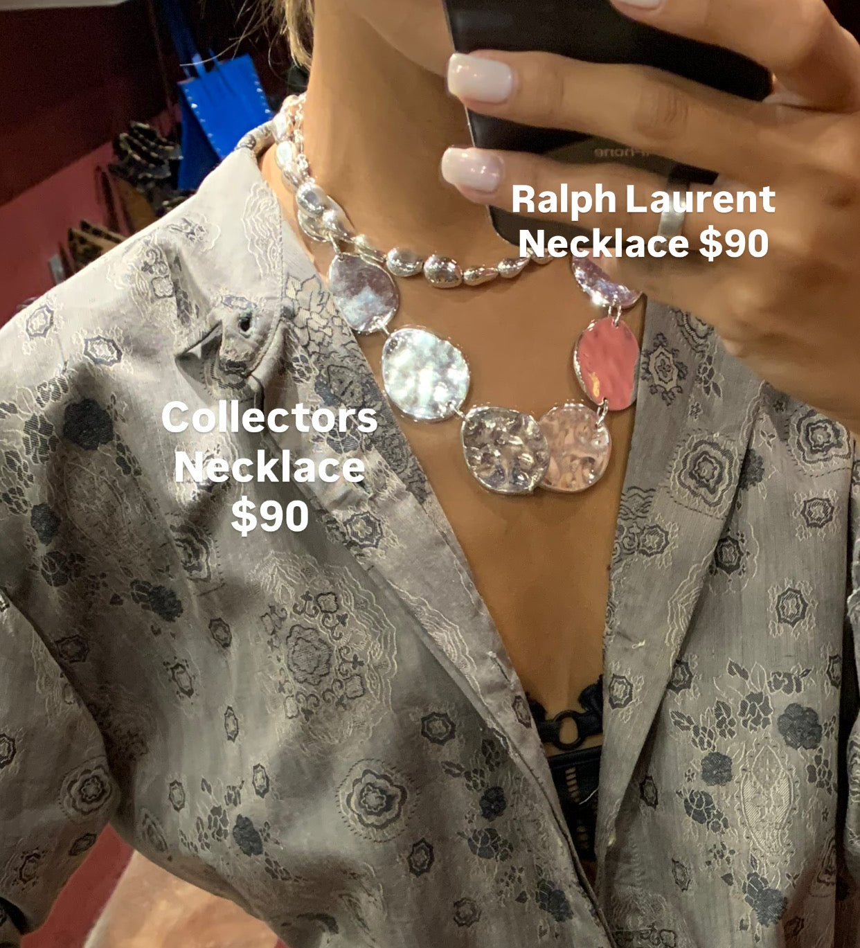 TEXTURED DISC NECKLACE