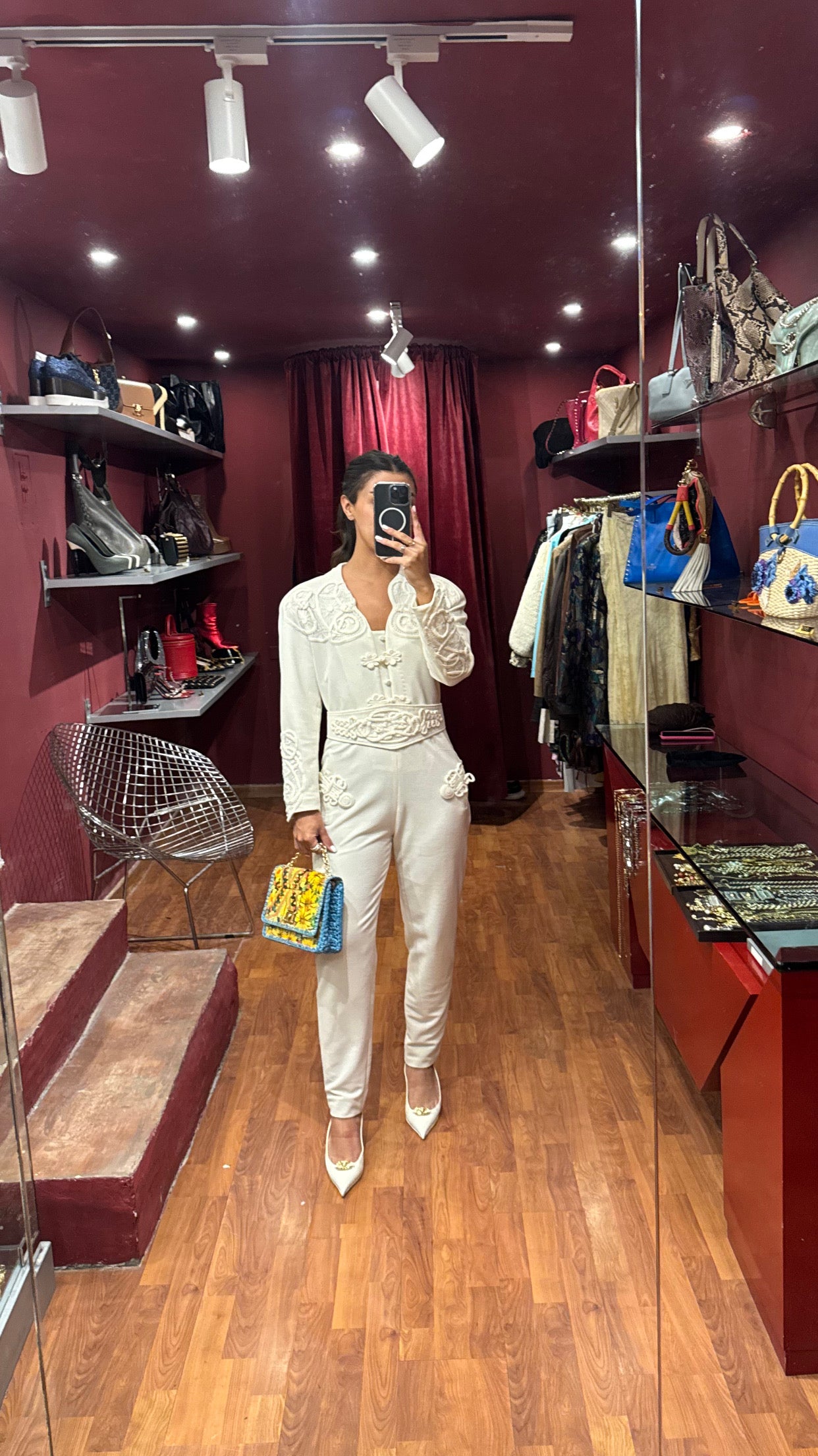 DOLCE & GABBANA PRINTED CHAIN BAG