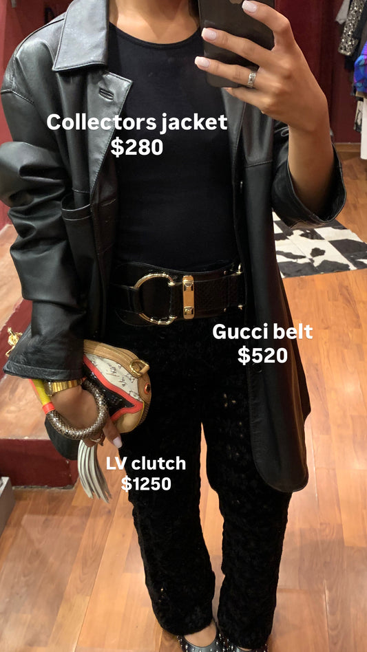 VERÁ PELLE OVERSIZED BLACK LEATHER JACKET
