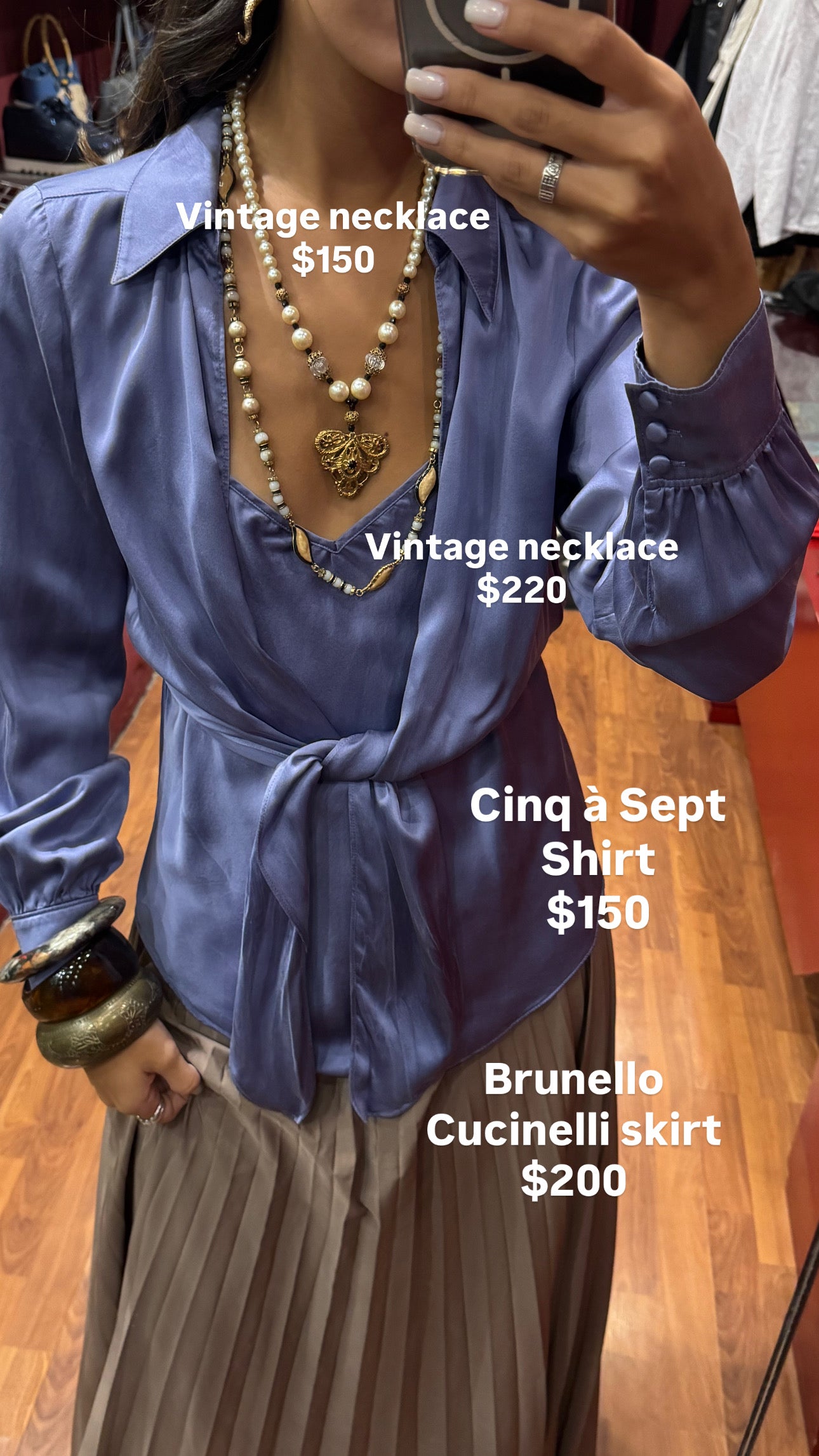 CINQ À SEPT SILK TOP