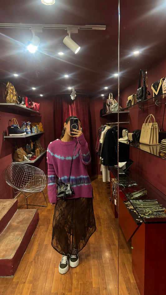 ZADIG & VOLTAIRE CACHEMIRE COLORFUL SWEATER