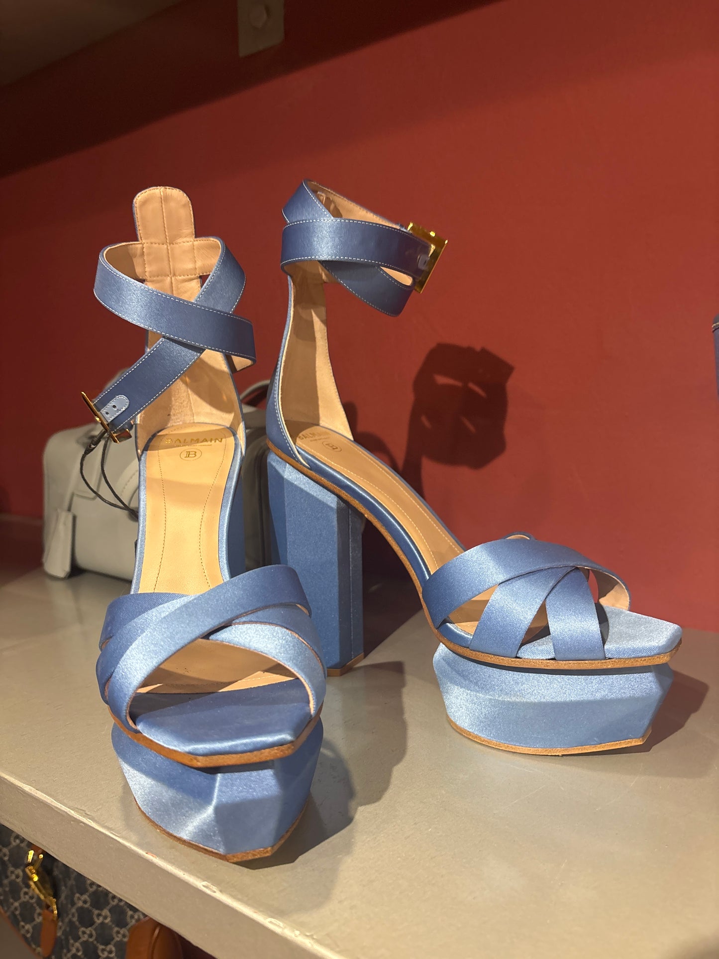 BALMAIN SILK BRAND NEW SANDALS