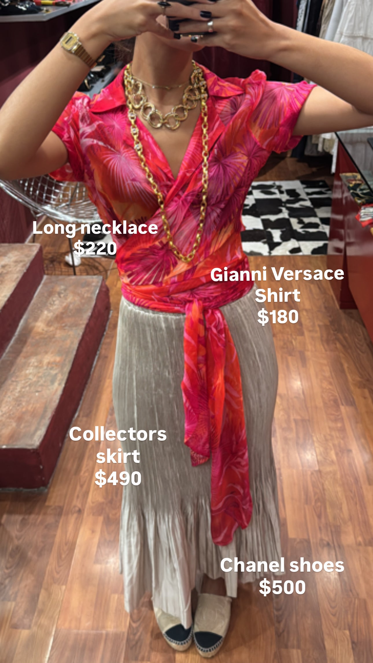 VINTAGE VERSACE SHIRT WITH STRAPS