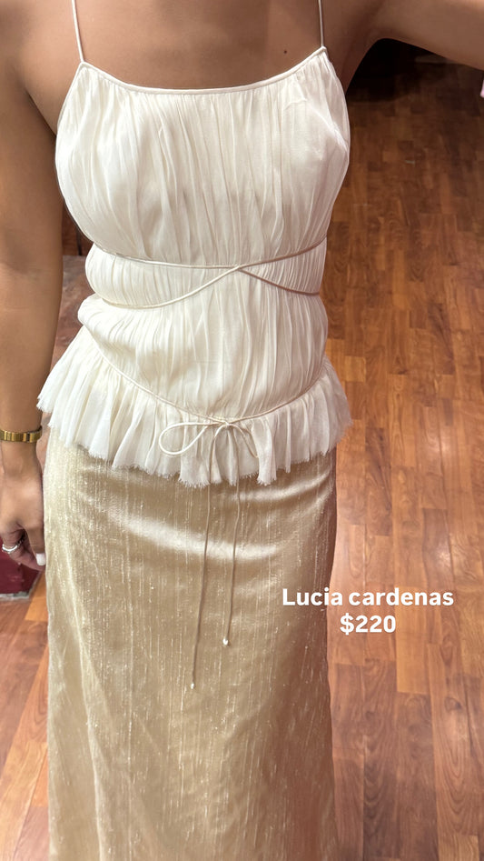 LUCIA CARDENAS LONG CORSET DRESS