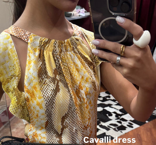 JUST CAVALLI MINI PYTHON PRINT DRESS