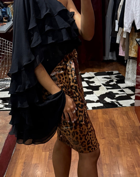 MICHAEL KORS SILK ASSYMETRIC CAPE TOP
