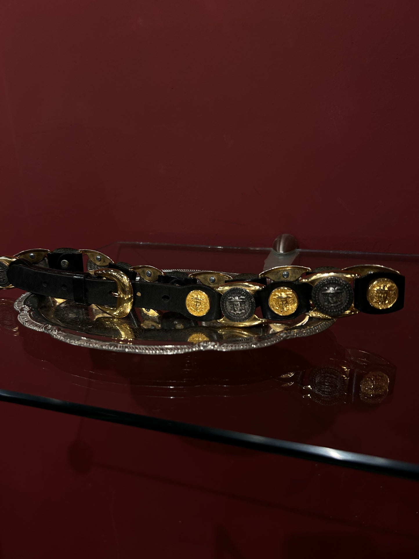 LEATHER & COINS VINTAGE BELT