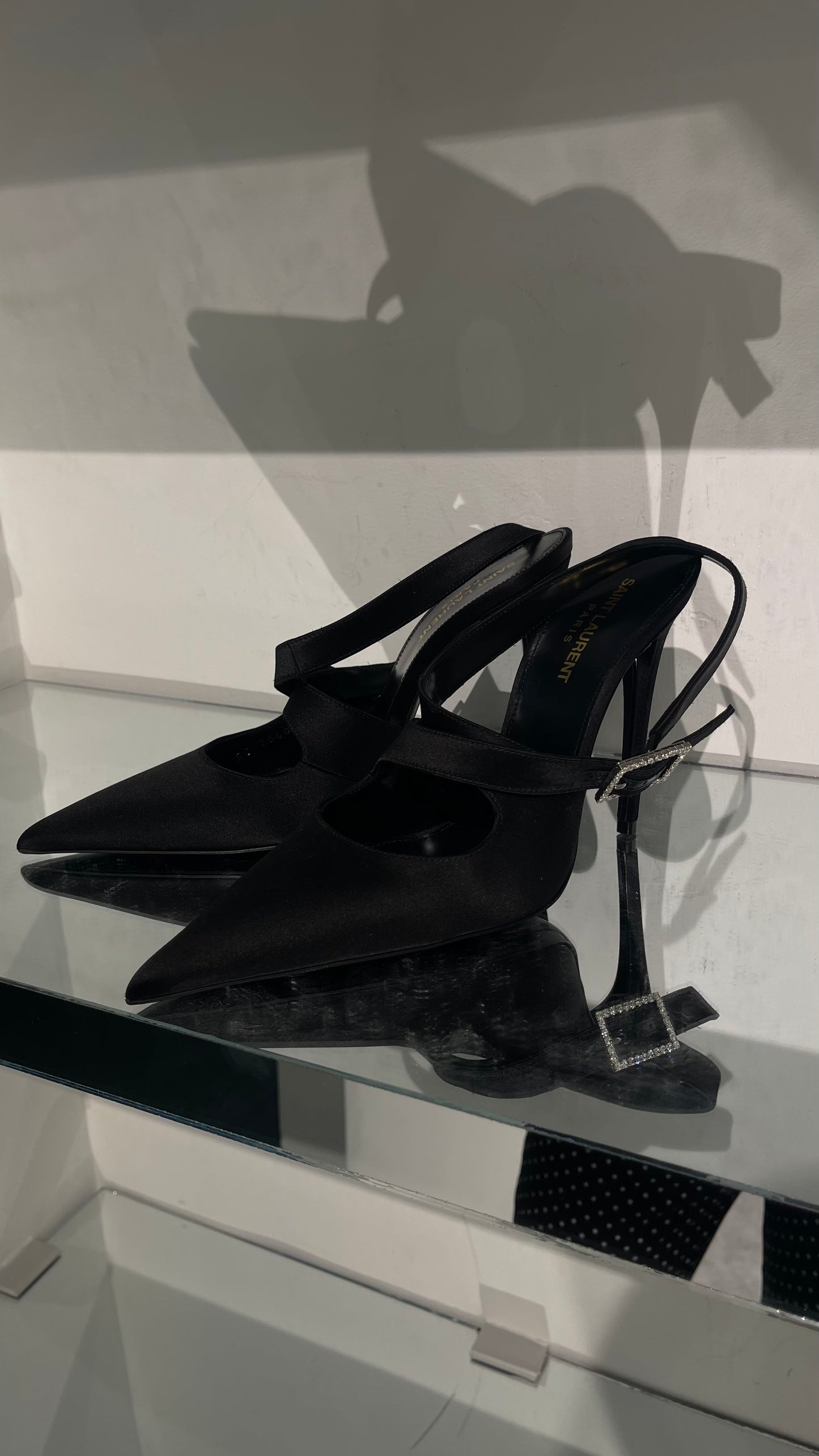 SAINT LAURENT SILK STILETTO