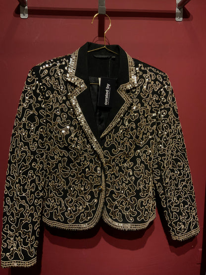 SEQUIN-EMBELLISHED BLAZER