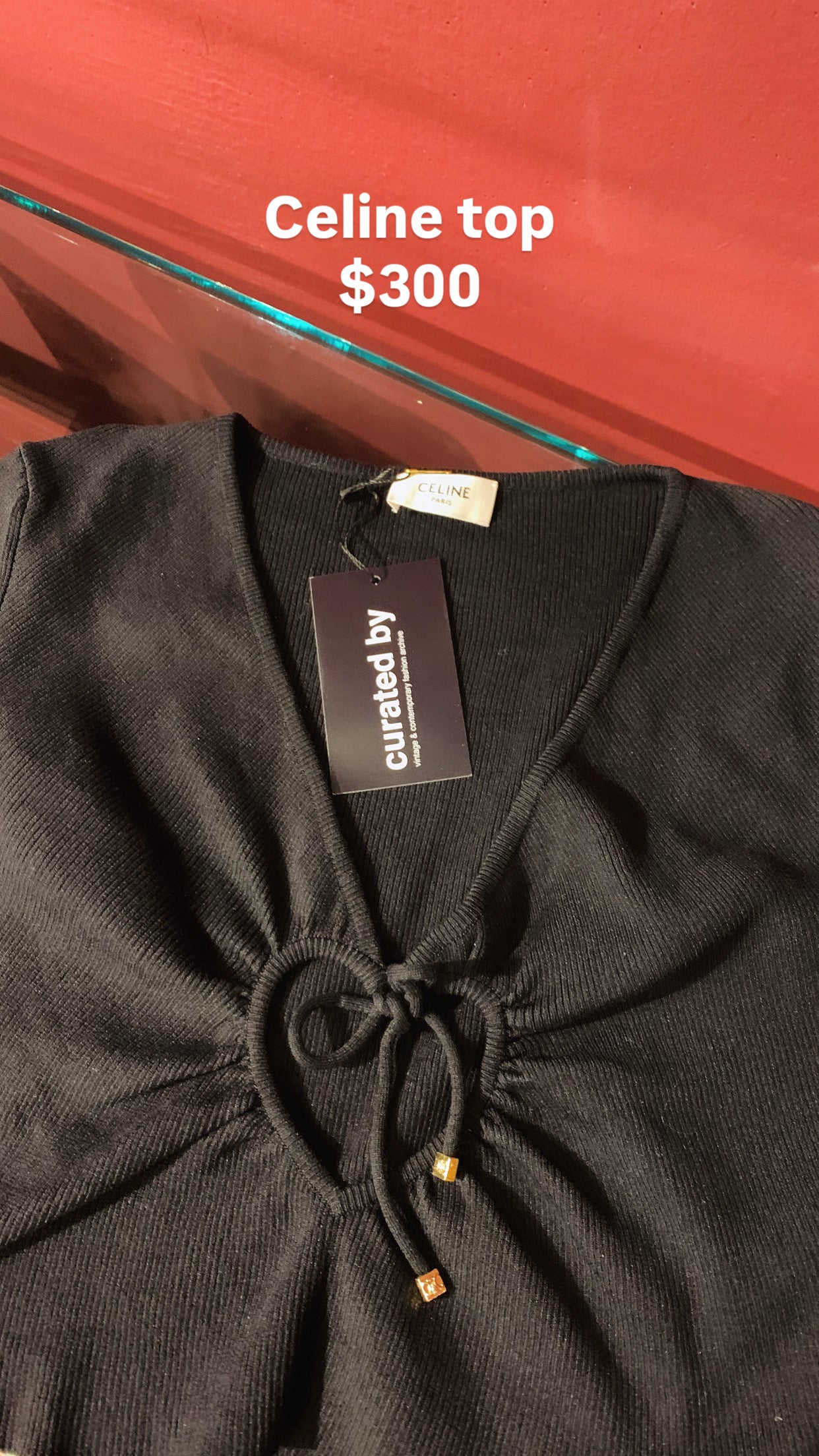 CELINE HEART SHAPE CROP TOP