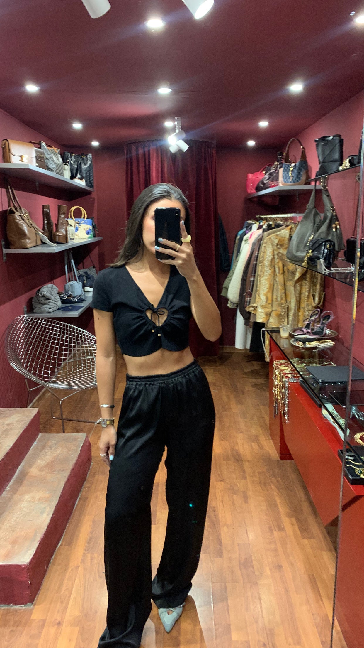 CELINE HEART SHAPE CROP TOP