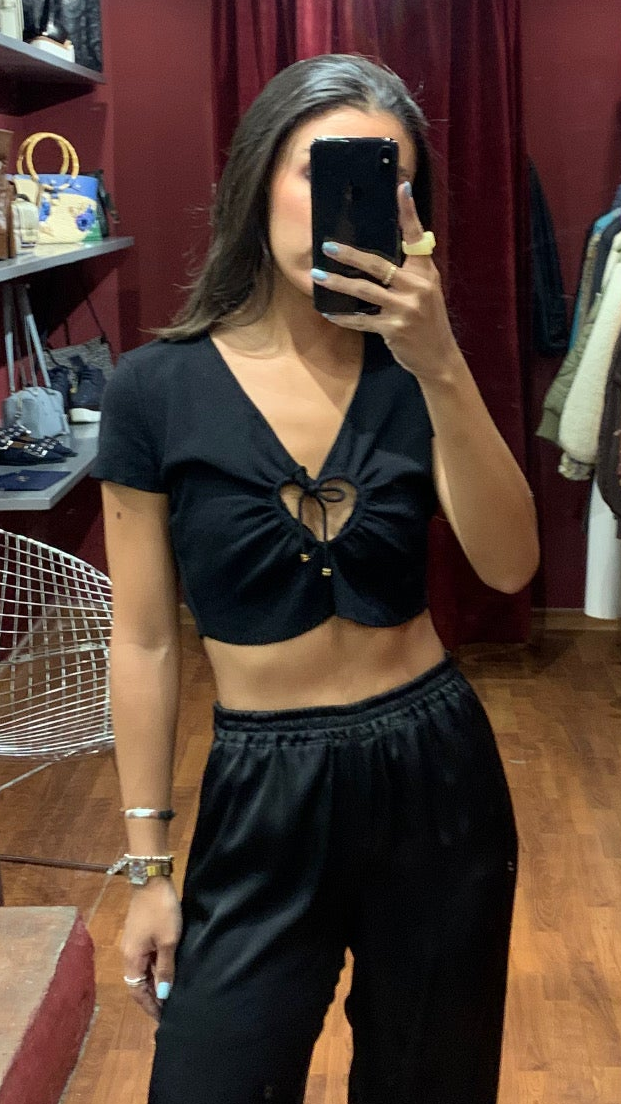 CELINE HEART SHAPE CROP TOP