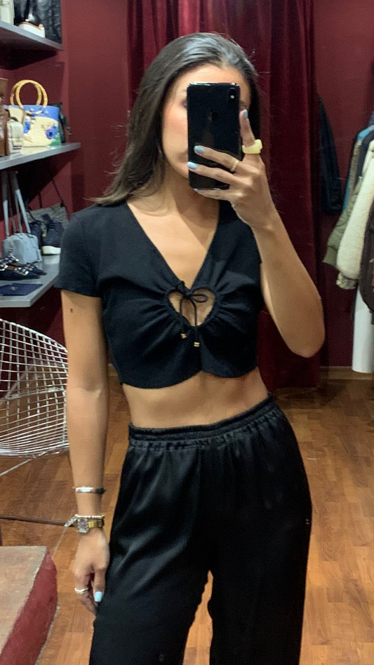CELINE HEART SHAPE CROP TOP
