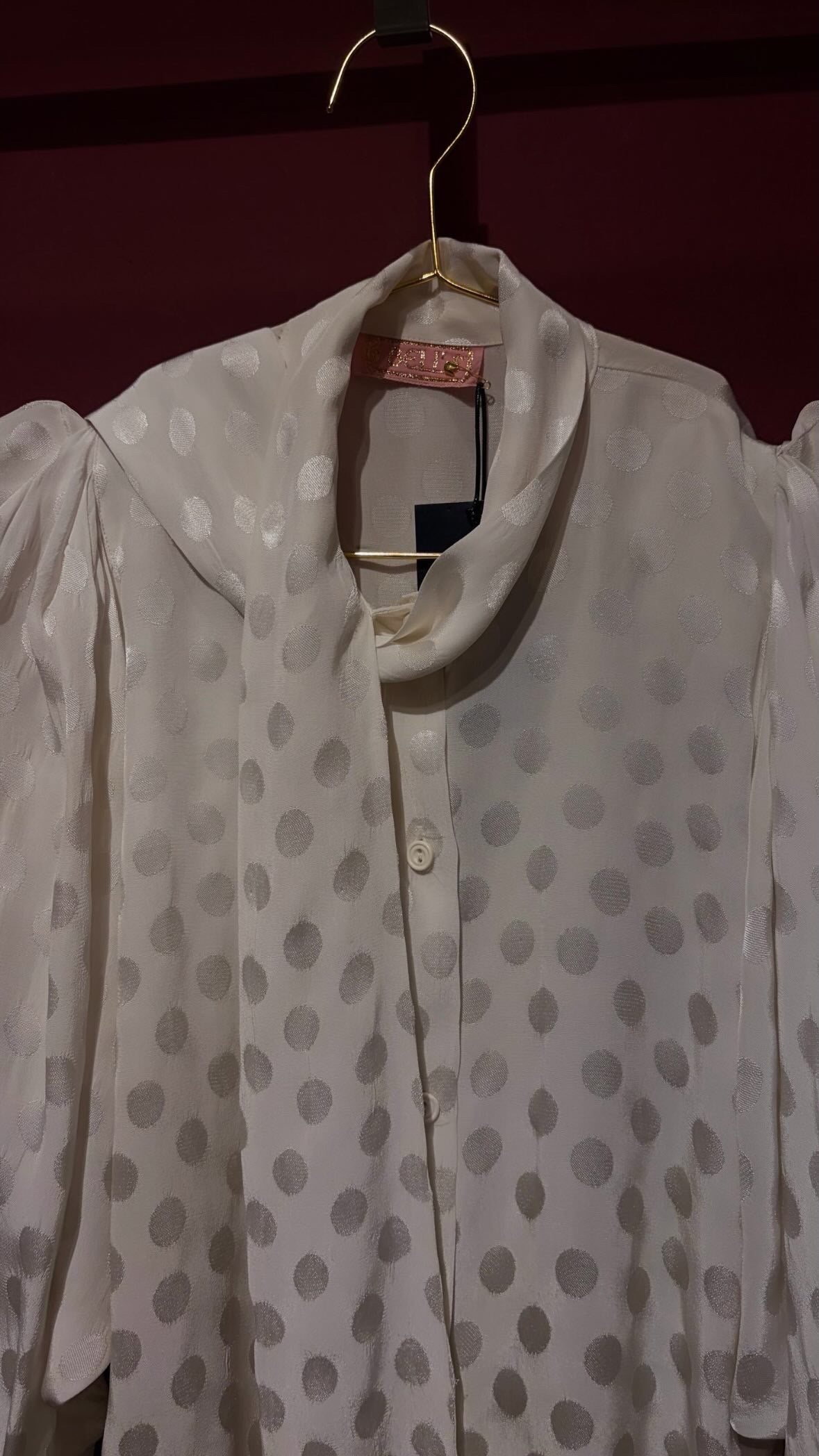 POLKA DOTS SILK BLOUSE