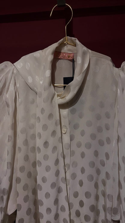 POLKA DOTS SILK BLOUSE