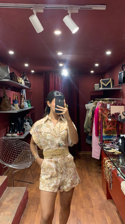 ZIMMERMANN SHORT FLOWER JUMPSUIT