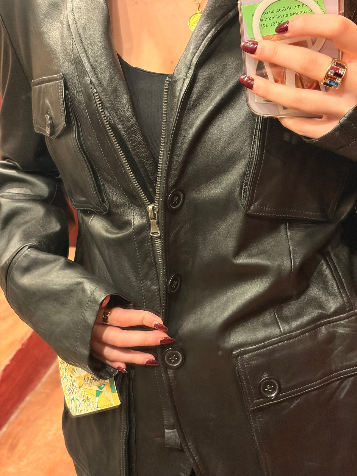 4 POCKETS LEATHER JACKET