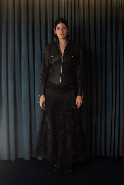 MUGLER VINTAGE FITTED ZIPPED JACKET