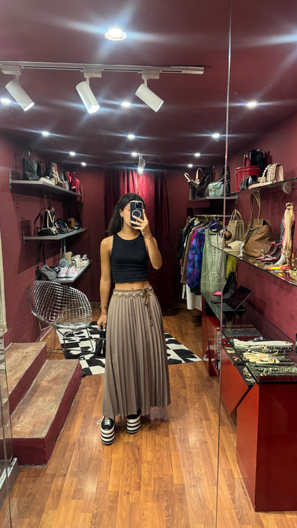BRUNELLO CUCINELLI PLEATED LONG SKIRT