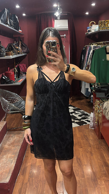 AUBADE NUISETTE IN JACQUARD DE VELOURS WITH FLOWER PRINT