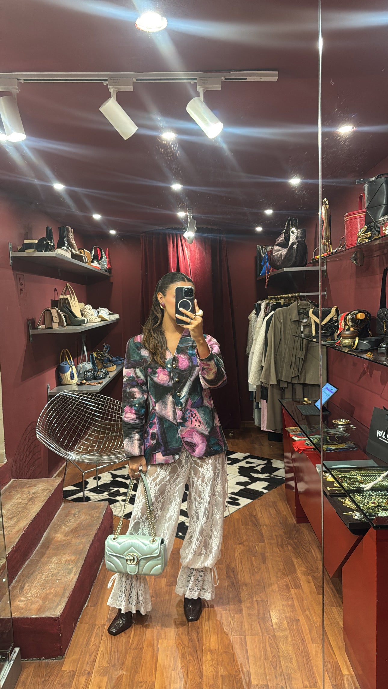 CURATED BY LACE PANTS WITH RUFFLED HEMS