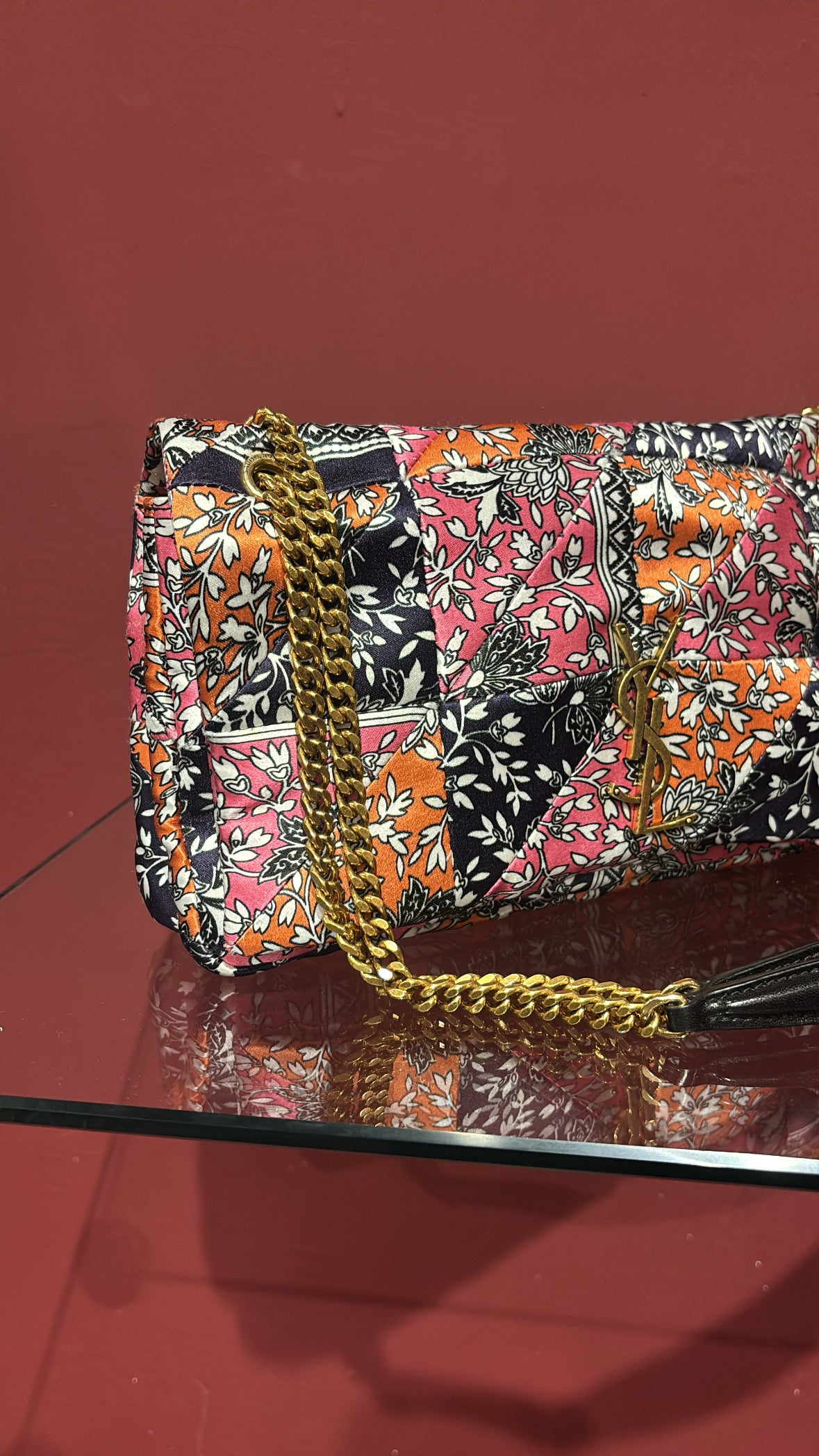 SAINT LAURENT PINK KATE FOULARD