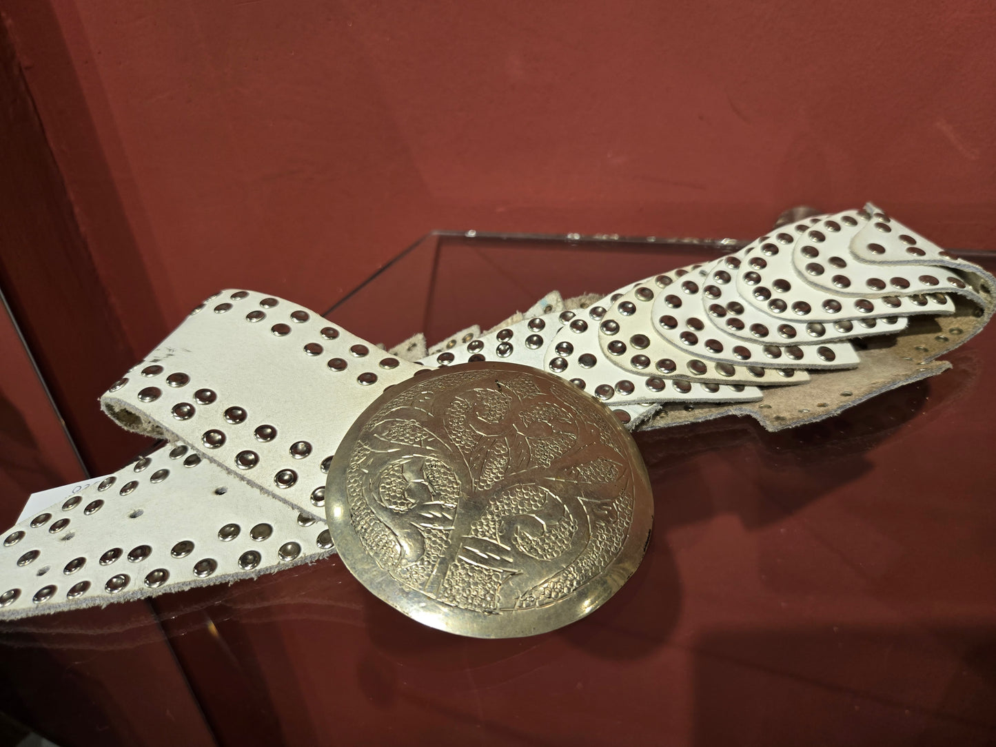 BRAIDED LEATHER BELT WITH COWBOY BUCKLE