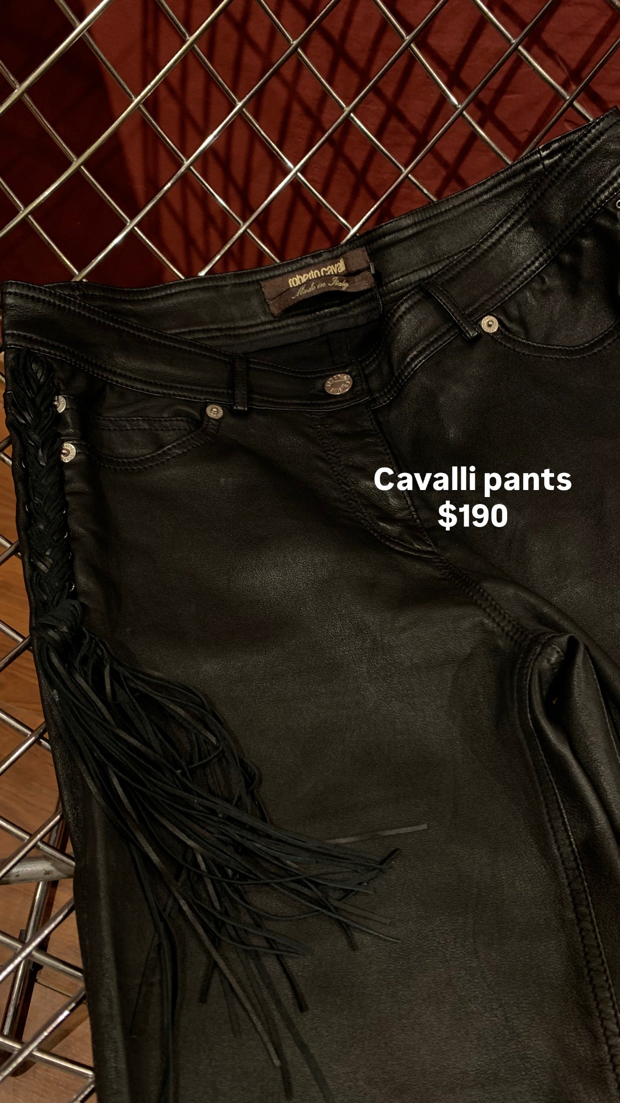 ROBERTO CAVALLI LEATHER PANT