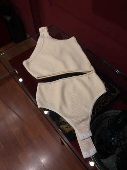 CELINE IVORY ASYMMETRIC BODY