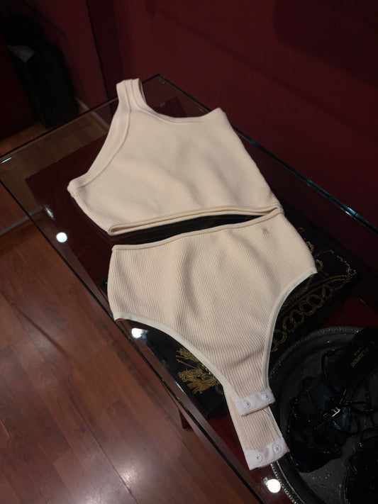CELINE IVORY ASYMMETRIC BODY