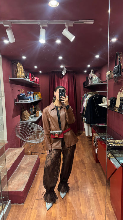 LEATHER JACKET WITH ZIPPER