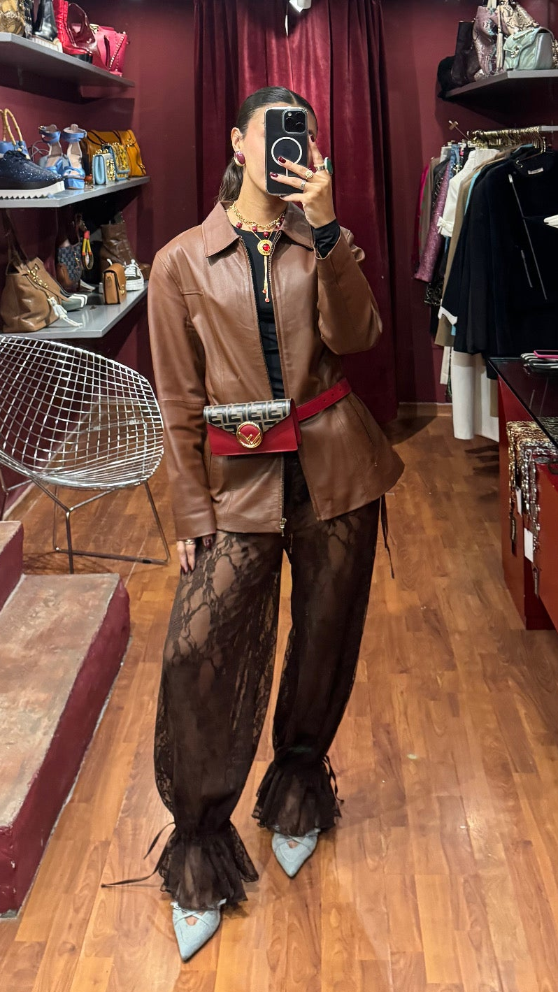 LEATHER JACKET WITH ZIPPER