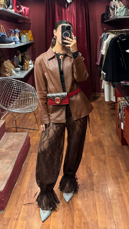 LEATHER JACKET WITH ZIPPER