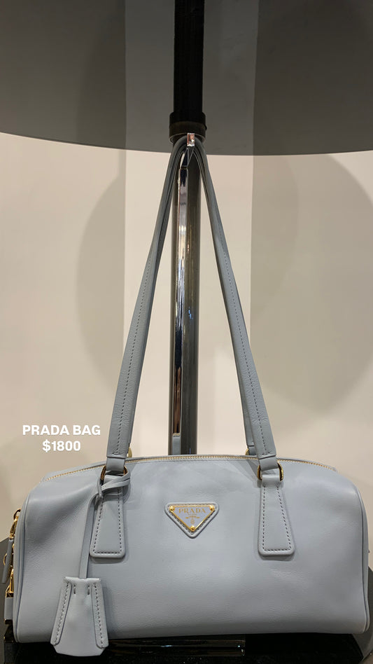 PRADA LEATHER BAULETTO BAG