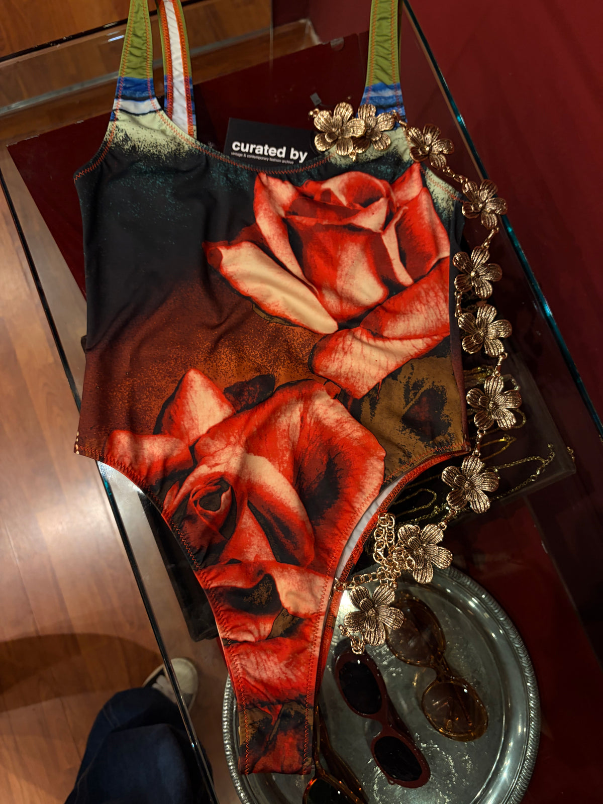 JEAN PAUL GAULTIER ROSES ONE-PIECE BATHING SUIT