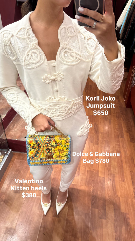DOLCE & GABBANA PRINTED CHAIN BAG