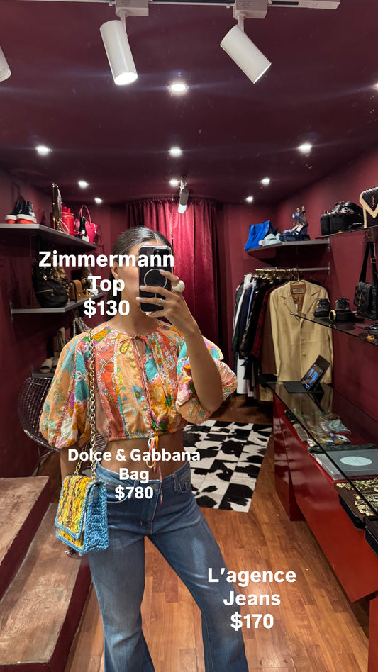 ZIMMERMANN LOLA CROP TOP