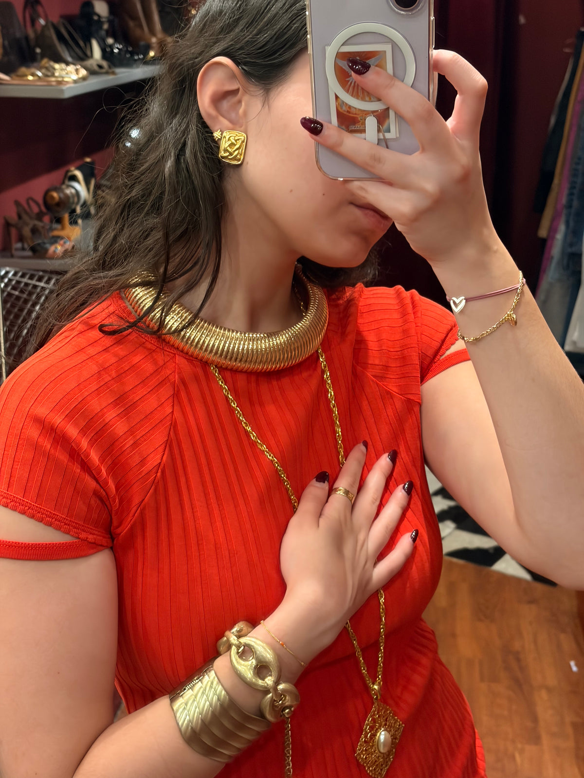 TEXTURED CLIP-ON EARRINGS