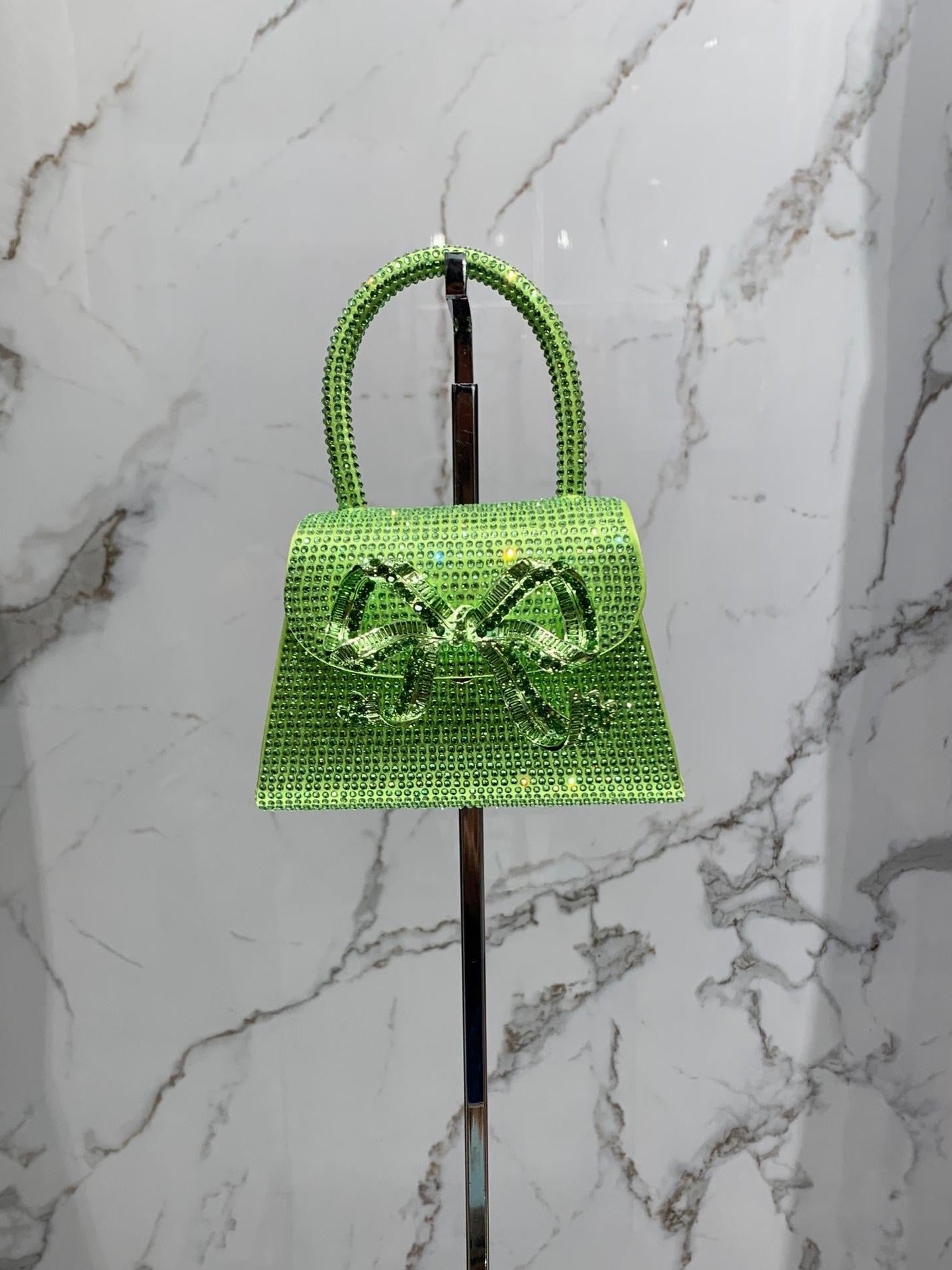 SELF PORTRAIT MINI BOW BAG IN RHINESTONES