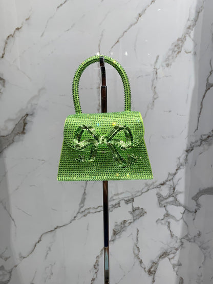 SELF PORTRAIT MINI BOW BAG IN RHINESTONES