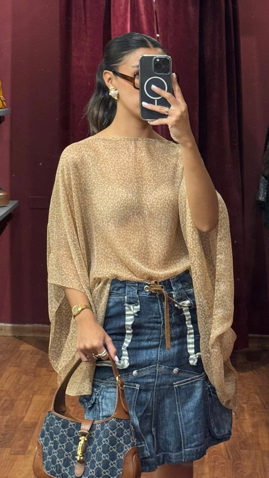 YVES SAINT LAURENT SILK CAPE