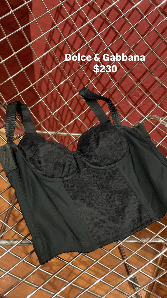 DOLCE & GABBANA CORSET WITH FRONT LACE AND CLOSURE