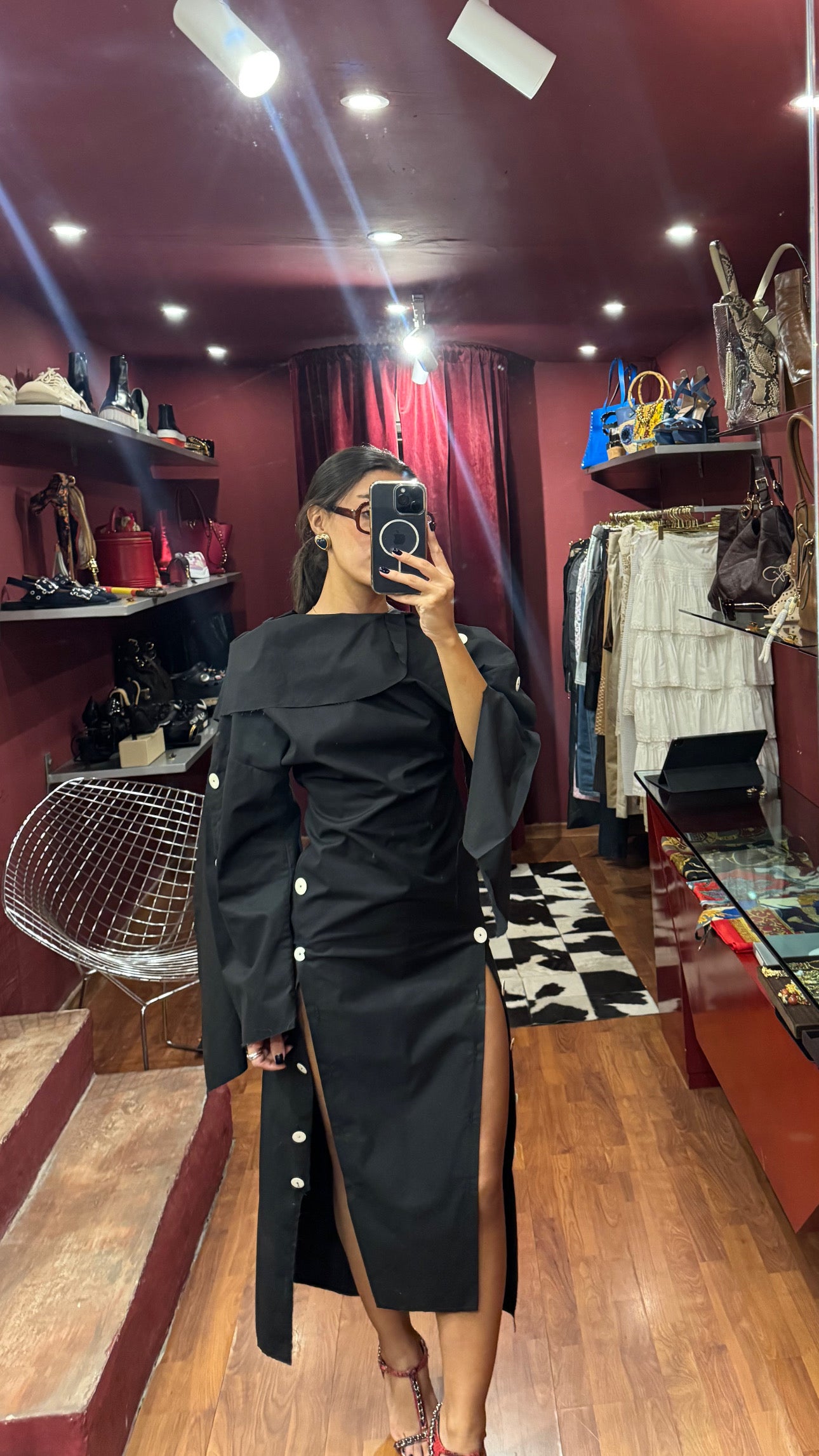 AWAKE DRESS WITH BUTTONS