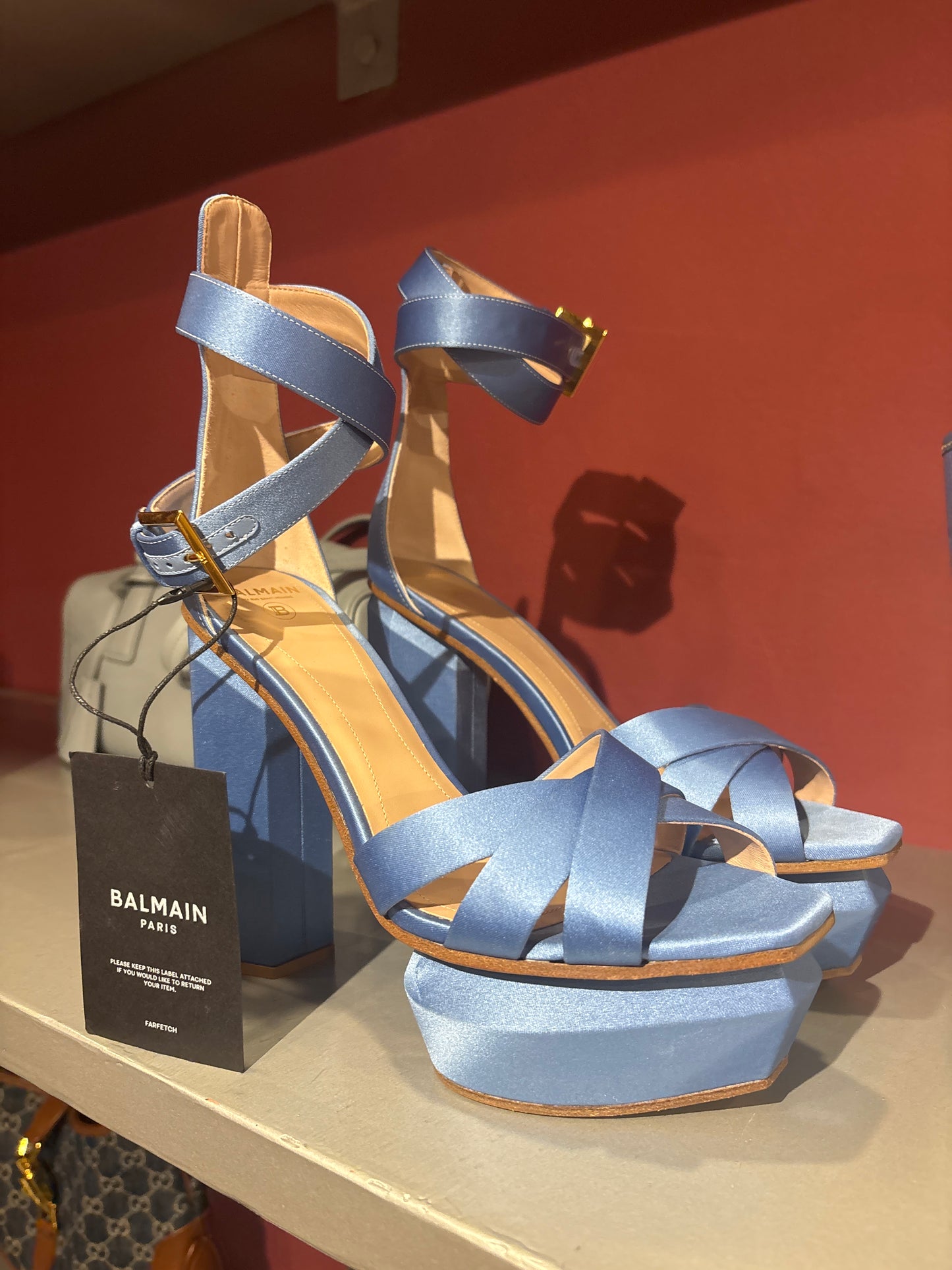 BALMAIN SILK BRAND NEW SANDALS