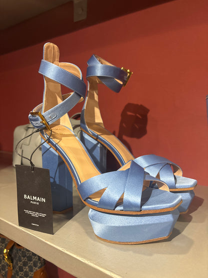 BALMAIN SILK BRAND NEW SANDALS