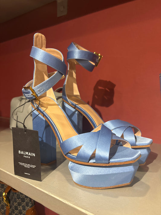 BALMAIN SILK BRAND NEW SANDALS