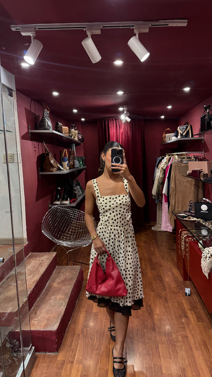 LOUIS FERAUD DRESS AND OVERSHIRT POLKA DOTS
